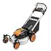 WORX WG771 56V Lithium-Ion 3-in-1 Cordless Mower with Locking Caster Wheels, 19-Inch, (2) Batteries and Charger Included