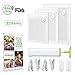 HOMENOTE Sous Vide Bags 15 Reusable Vacuum Food Storage Bags with Cookbook for Joule, Anova sous vide cooker