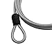 Lumintrail 4 Foot 3mm (1/8th Inch) Braided Steel Coated Security Cable Luggage Lock Safety Cable Wire Double Loop (2 Pack)