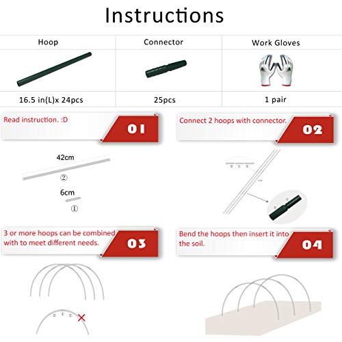 2 Gardzen+Greenhouse+Hoops+24pcs
