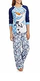 Disney Womens Frozen Olaf 2 Piece Fleece Pajama set