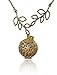 Bird and Tree Branch Bronze-tone Brass-tone Charms Aromatherapy Necklace Essential Oil Diffuser Locket Pendant Jewelry w/reusable felt pads!