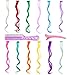 Colorful Hair Extensions Clip in Rainbow Hairpiece 24 Pieces Party Highlight Synthetic Straight Long Hair Accessories For Kids Girl Women Doll Colored Wig 22 Inches (Curly 24 Pcs)thumb 1
