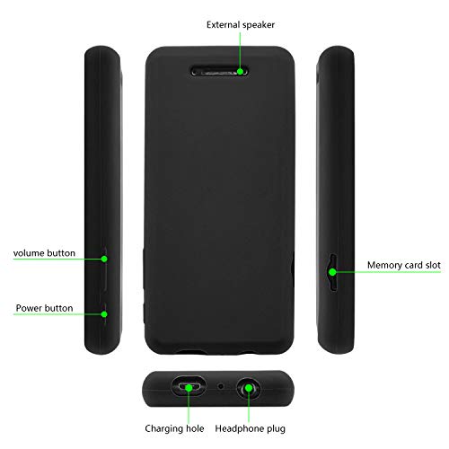 Fromsky Case for Soulcker D16 MP3 Player, Silicone Skin Protective Cover Case (Black) - Thumbnail 3