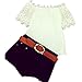 Lisli Women Sexy White Off Shoulder Embroidery Lace Crochet Chiffon Tops Blouse Casual T-Shirt (L)