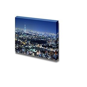 Canvas Prints Wall Art - Beautiful Tokyo Cityscape at Night | Modern Wall Decor/Home Art Stretched Gallery Canvas Wraps Giclee Print & Ready to Hang - 12" x 18"