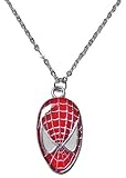 Marvel's SPIDER-MAN Face Silvertone/Enamel PENDANT w/ 17