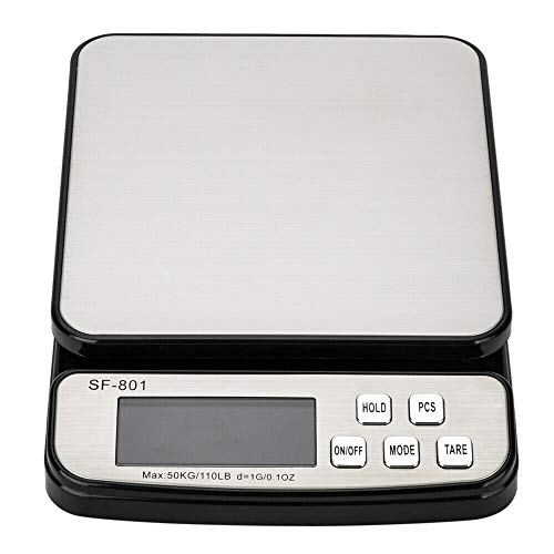 110 LB 50KG Digital Postal Scale, MOCCO Heavy Duty Stainless Steel Multifunctional Shipping Scale 0.1oz / 1g Accuracy with Large Base Counting Function for UPS USPS Floor Bench Office Weight
