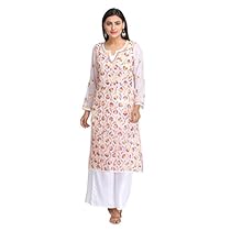 ADA - Hand Embroidered Lucknow Chikan Kurtis & Tops Under 1499