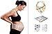 Maternity Belt Plus Baby Bib by HealthySam - Breathable Belly Band for Pregnancy - Lower Back and Pelvic Support - Comfortable Pregnancy Belt for Belly - One Size - Beige