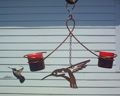 Amazon Com Copper Hummingbird Double Feeder Drip Free Bee And