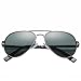 Pro Acme Polarized Aviator Sunglasses for Women Men, Petite Aviator Frame for Small Face Women Junior, 52MM (Gunmetal Frame/G15 Lens)