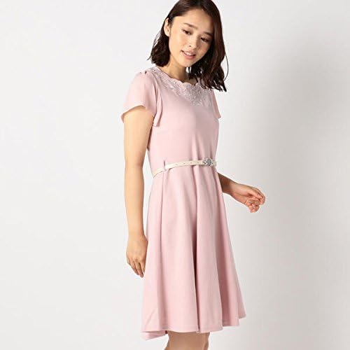 Amazon Co Jp ミッシュ マッシュ Misch Masch ベルト付き刺繍フレアワンピース ピンク M 服 ファッション小物