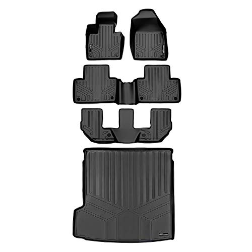 MAXLINER Floor Mats 3 Rows and Cargo Liner Behind 2nd Row Set Black for 2016-20…