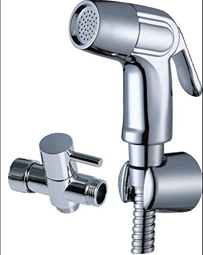 ImexHub New 7/8"Brass T-adapter Handheld Bidet Toilet Shattaf Kit Sprayer Wall Bracket set