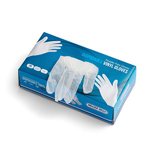 Disposable Vinyl Gloves Powder Free Latex Free Allergy Free Multi-Purpose Heavy Duty Super Strength Cleaning Gloves Food Grade Kitchen Gloves (100 Extra Large Gloves) - Thumbnail 2