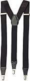 Boxed Joseph Abboud Suspenders, Solid Black, One Size