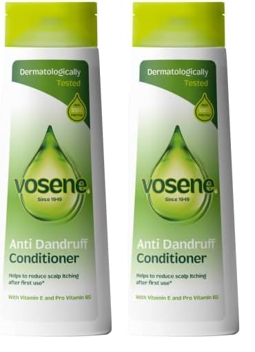 Vosene Anti Dandruff Original Conditioner, enriched with Vitamin E and ProVitamin B5. Up to 100% flake free. 300ml (Pack of 2)