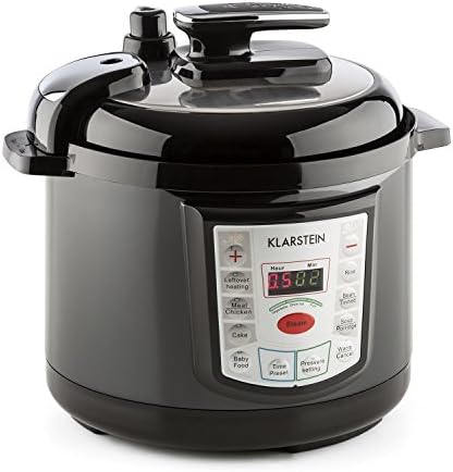 KLARSTEIN Fast Flavour Cocotte-Minute Autocuiseur Multifonctions (5L, 8 programmes et 2 Fonctions, 900 W, Maintien au Chaud Max. 24 h) - Noir - Cuisine A Vivre KLARSTEIN Fast Flavour Cocotte-Minute Autocuiseur Multifonctions (5L, 8 programmes et 2 Fonctions, 900 W, Maintien au Chaud Max. 24 h) - Noir