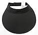 Extra Wide Brim Cloth Visor w/ Velcro Closure (Black)