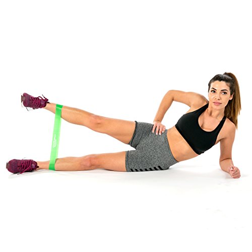 Latex Free Resistance Bands Loops - Set of 4 Premium Fitness Exercise Bands for Fitness Workouts Rehabilitation Yoga Pilates and Strength Training