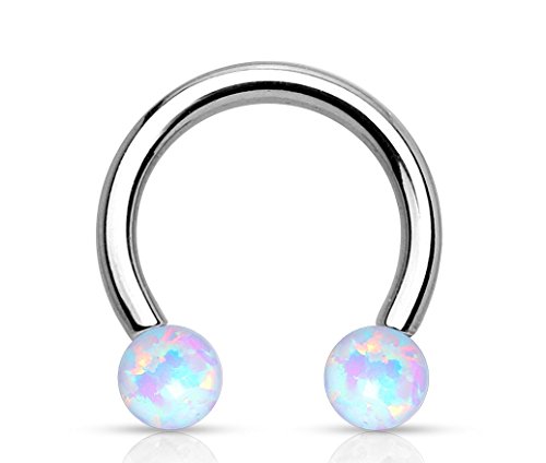 Synthetic opal wildklass horseshoe 316l surgical steel …