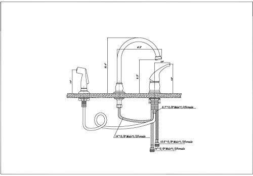 Dura Faucet RV Kitchen Faucet with High-Arc Gooseneck Styling for 5th Wheels, Trailers, Campers and Motorhomes - Features Easy Installation (Satin Nickel)