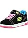 Heelys Dual Up X2 PU Sneaker , Black/Neon Multi, 12 M US Little Kid
