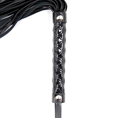 STTQYB Horse Riding Crop,Soft Faux Leather Harness Handle Whip Teaching Training Tool Costume Accessories (B) - Thumbnail 3