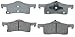 ACDelco Silver 14D935C Ceramic Rear Disc Brake Pad Set with Wear Sensor