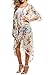Ekouaer Women's Chiffon Cardigan 3 4 Sleeves Kimono Beach High Low Long Floral Cover Up