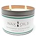 Wax and Oils Soy Wax Aromatherapy Scented Candles (Peppermint Eucalyptus) 16 ounces. Single
