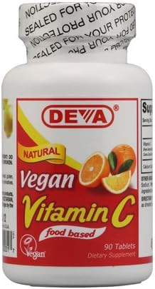 Deva Vegan Vitamin C - 90 Tablets - Gluten Free - Dairy Free - Yeast Free - Wheat Free - Vegan