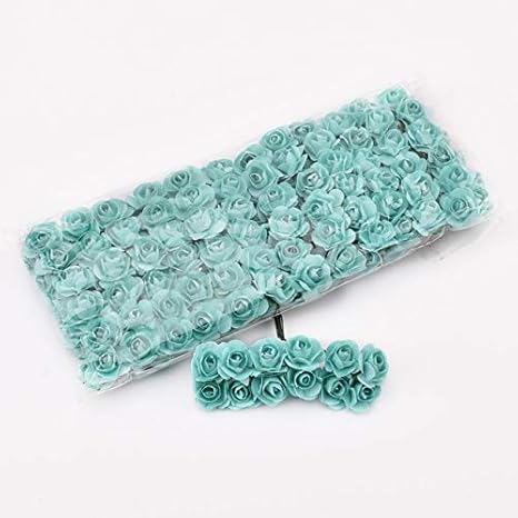 Amazon 造花 ウェディングデコレーションスクラップブッキング小フェイクフラワーブーケのために144pcs 1 5センチメートルミニ花束 ペーパーローズ人工花ハンズ Color Tiffany Size 72pcs 造花 オンライン通販