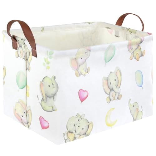 FXOCSHE Rectangular elephant basket,Kids Storage