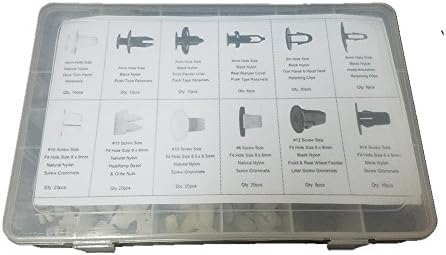 Sky Seeker 166 pcs Trim Clips Set Most Popular Sizes &amp; Applications with Free Fastener Remover for Toyota Honda and Mazda