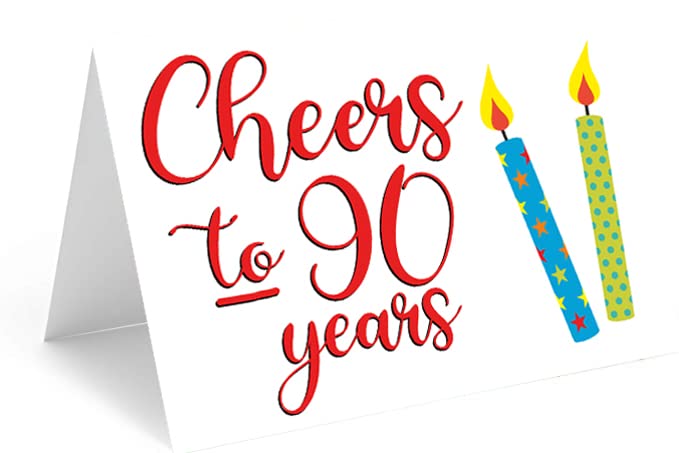 Photo 1 of Red Door Inspirations Cheers to 90 Years 90th Birthday Card, Includes Single Card & Envelope