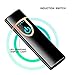 USB Rechargeable Electric Lighter - SHAREMORE Double Sided Windproof Coil Slim Lighter with Touch Controls, Portable Smart Fingerprint Sensor Ignition Tool (Black)
