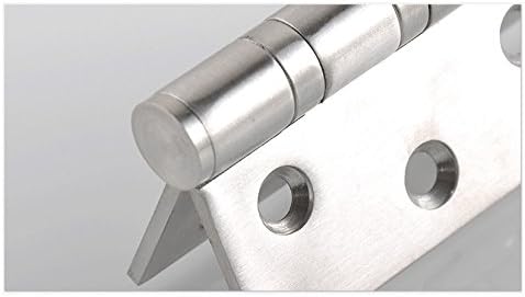XFORT 4 Inch (100mm) Satin Chrome Ball Bearing Hinges, Steel Door Hinge for Wooden Doors (2 works) - Image 5