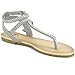 Alpine Swiss Womens Slingback T-Strap Rhinestone Ankle Strap Thong Sandals