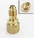 ACME AC R134a Brass Adapter Freon Fitting 1/4" Male to 1/2" Female w/ valve core