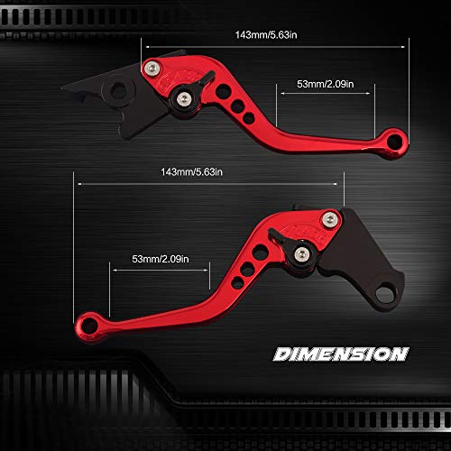 image for aikeec Motorcycle CNC Brake and Clutch Levers Short Adjustable Brake C