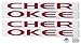 Reflective Concepts Cherokee Door Emblem Overlay Decal Stickers - Fits: 2014-2023 Jeep Cherokee - (Color: Flat Black)