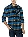 CQR Men's Flannel Long Sleeved Button-Up Plaid All Cotton Brushed Shirt, Plaid(hof110) - Flannel River, X-Large