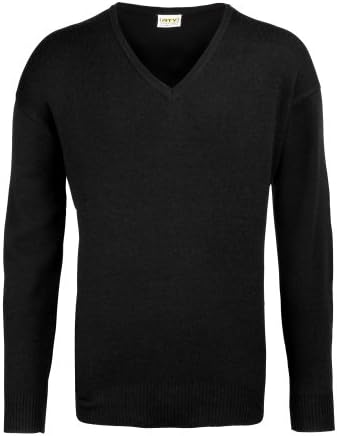 RTY Workwear Mens V-neck Arcylic Wool Sweater / Sweatshirt (XXXL) (Black)