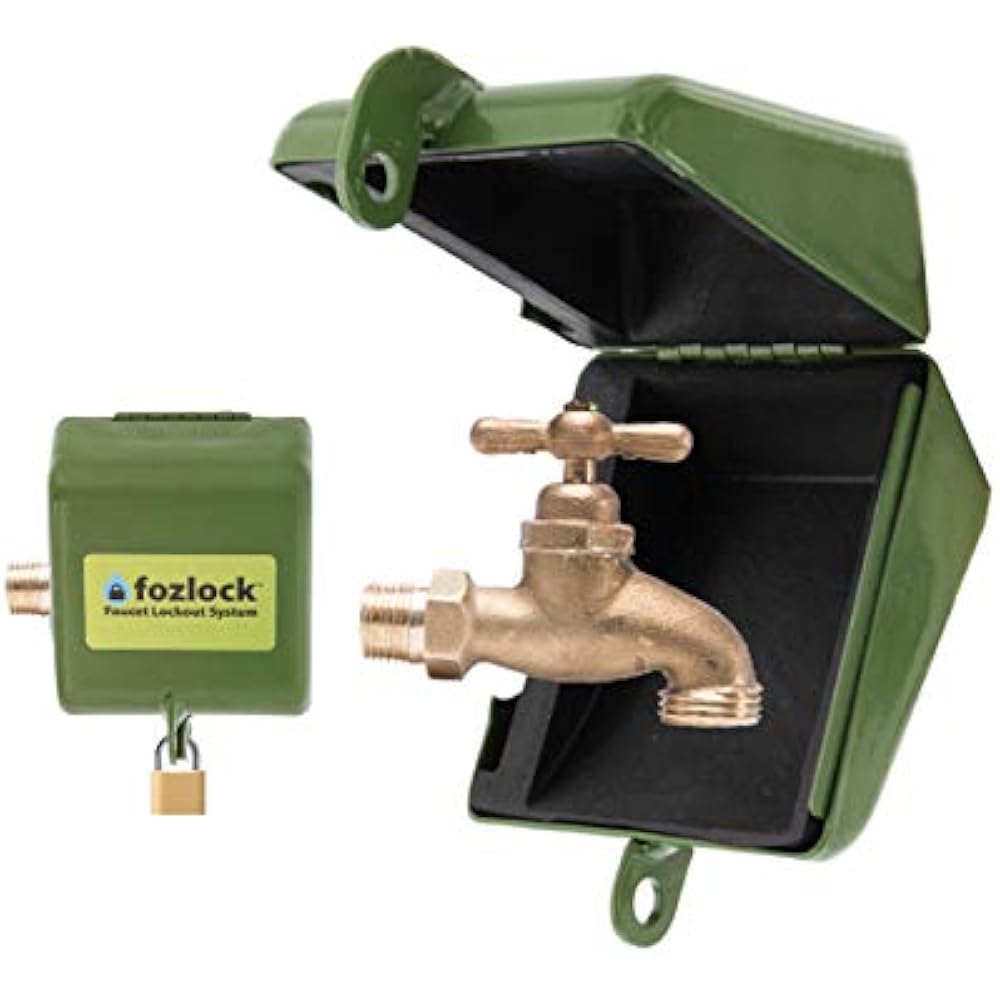 Outdoor Faucet Watering Equipment Lock System, Green - Insulated Garden