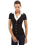 PattyBoutik Women's 2-in-1 Pleated White Shirt Blouse