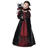 Jelord Kids Girls Vampire Vampiress Costume Halloween Fancy Dress Costumes (3-4Y) Black