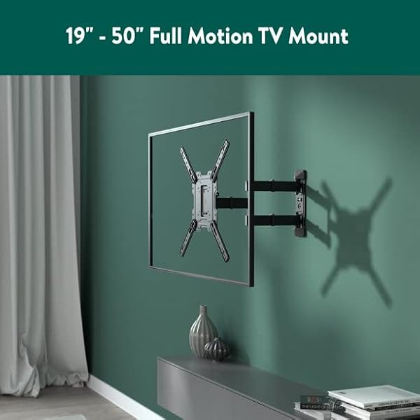 HANG ONN. FULL-MOTION TV WALL MOUNT 19”-50”