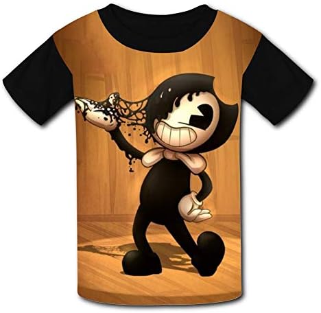 Youth 3D Pattern Printed Ben-dy and The Ink machinek Short Sleeve T-Shirts Kids Casual Graphics Tees